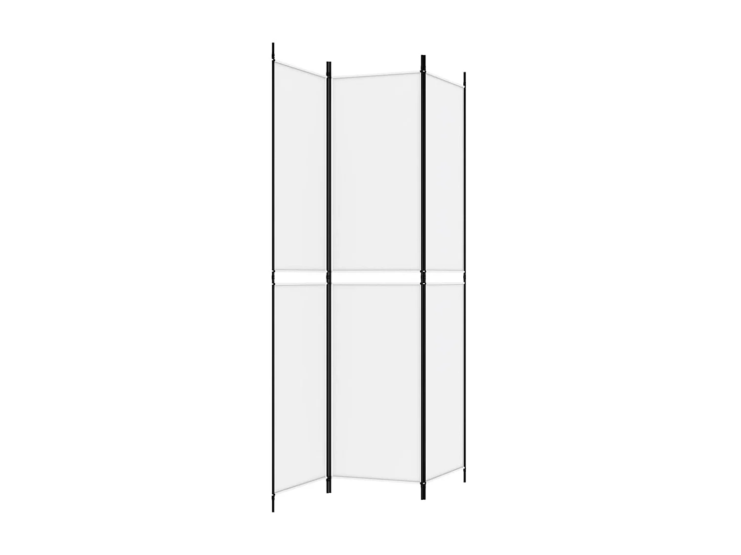 Cloison de séparation 3 panneaux Blanc 150x220 cm Tissu