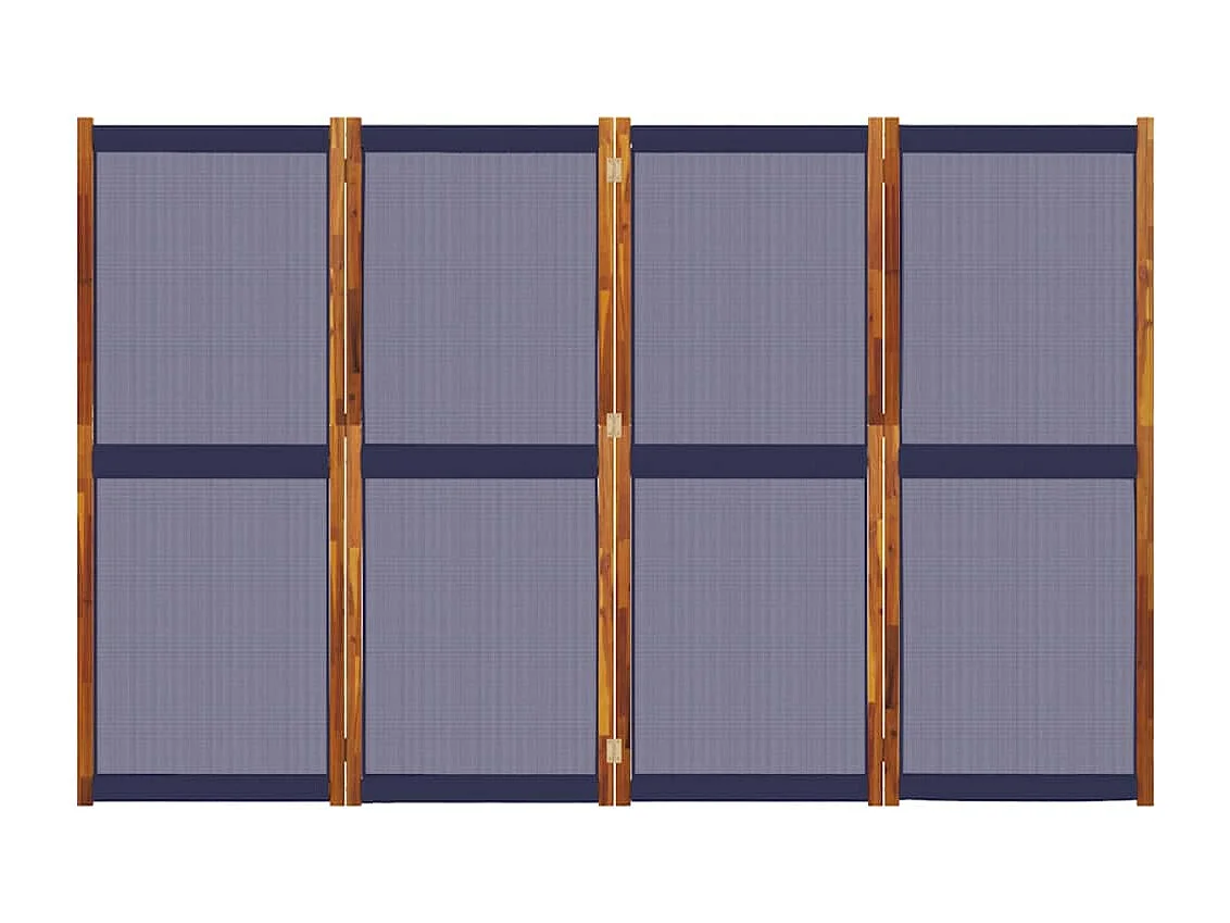 Cloison de séparation 4 panneaux bleu foncé 280x180 cm