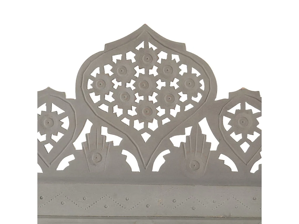 Cloison de séparation 4 panneaux Gris 160x165 cm Bois manguier