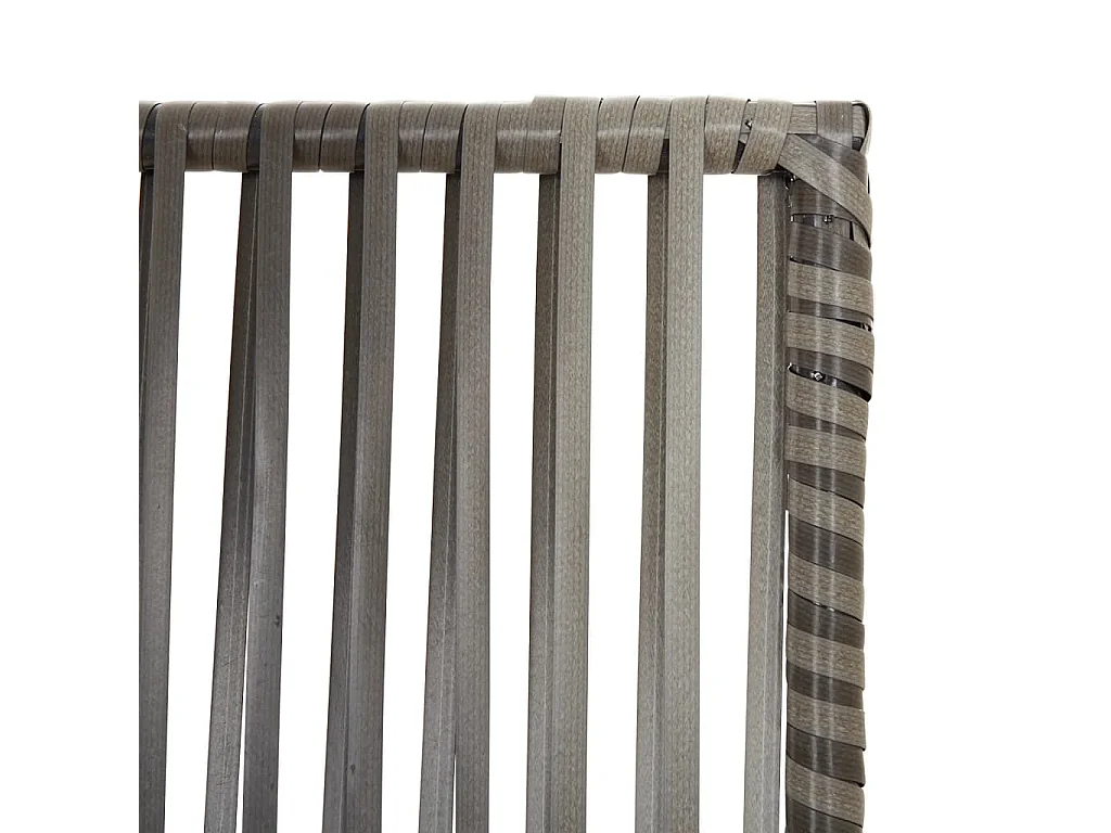 Cloison de séparation 4 panneaux gris résine tressée