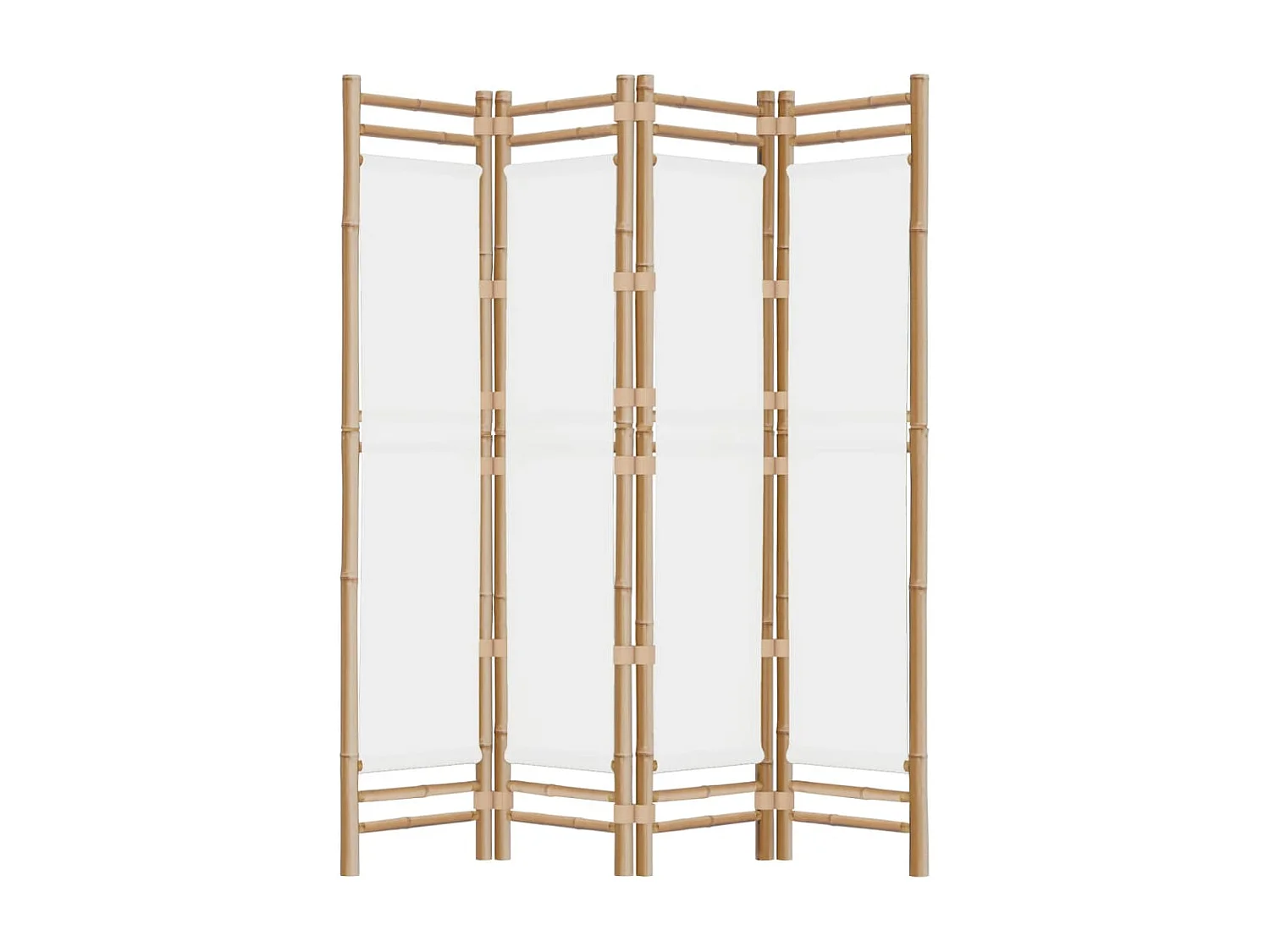 Tabique abatible 4 paneles 160 cm Bambú y lona