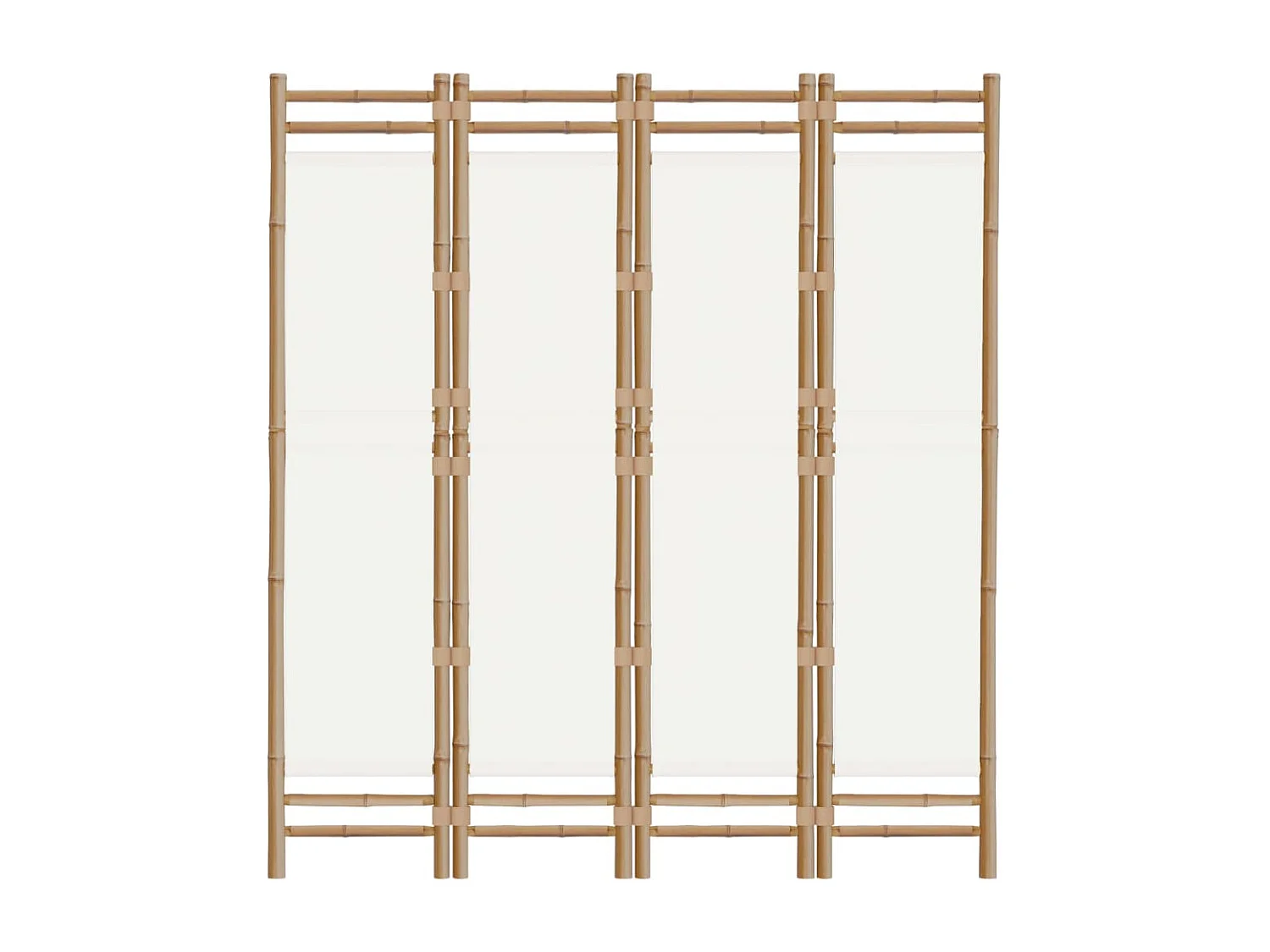 Divisória dobrável 4 painéis 160 cm Bambu e lona
