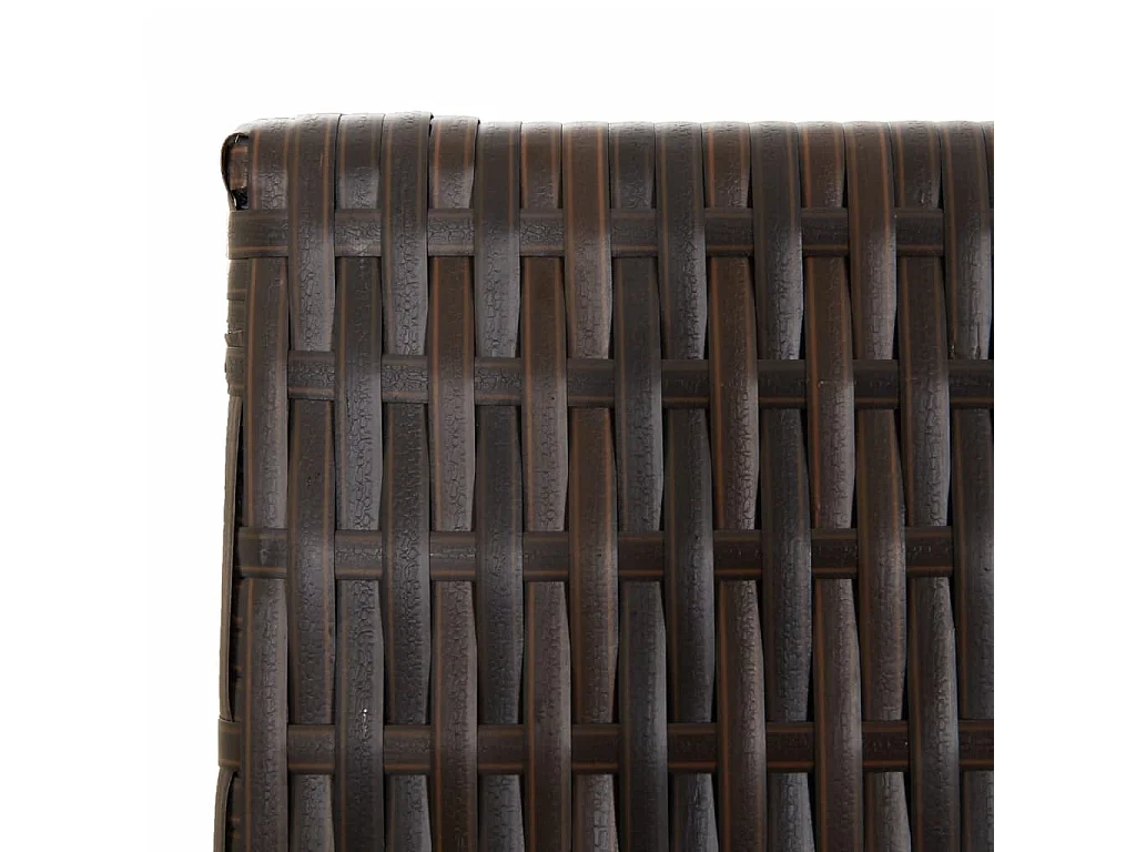 Cloison de séparation 6 panneaux marron résine tressée