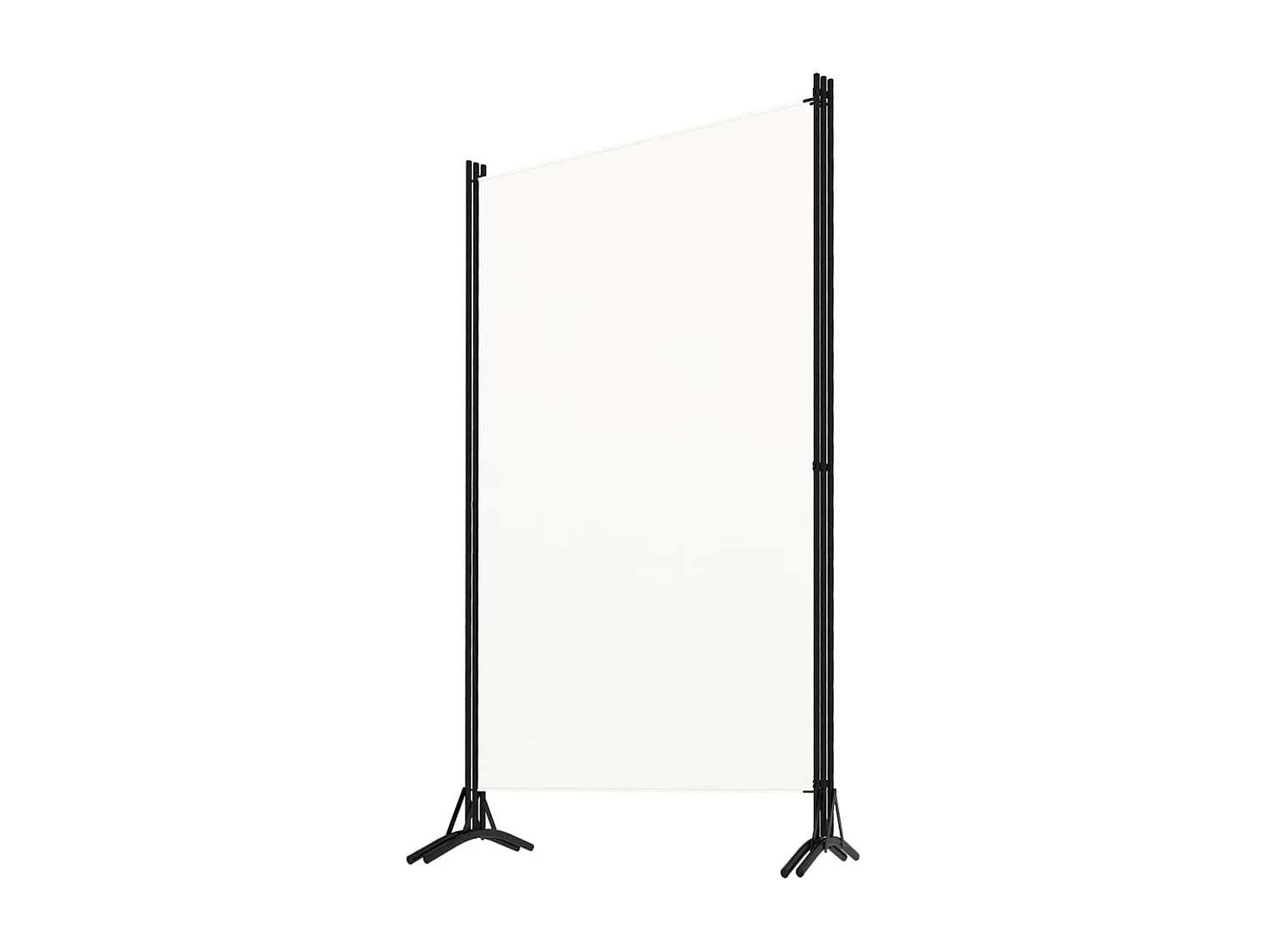 Parede divisória 3 painéis Branco 260x180 cm Tecido