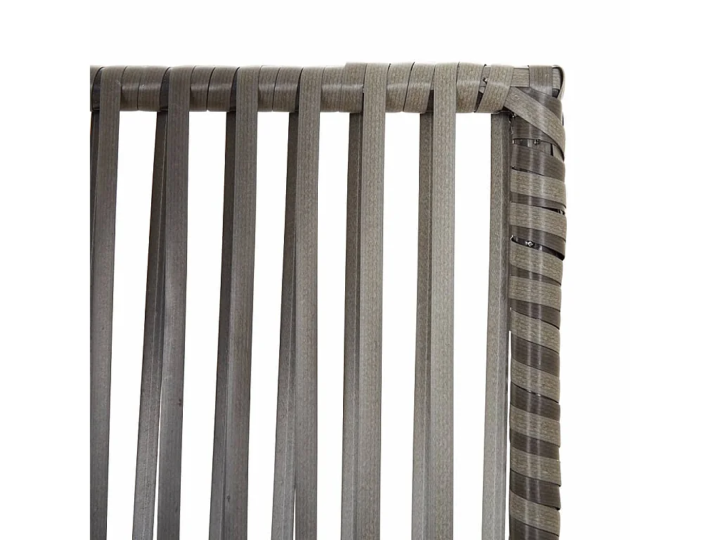 Tabique de resina tejida gris de 6 paneles