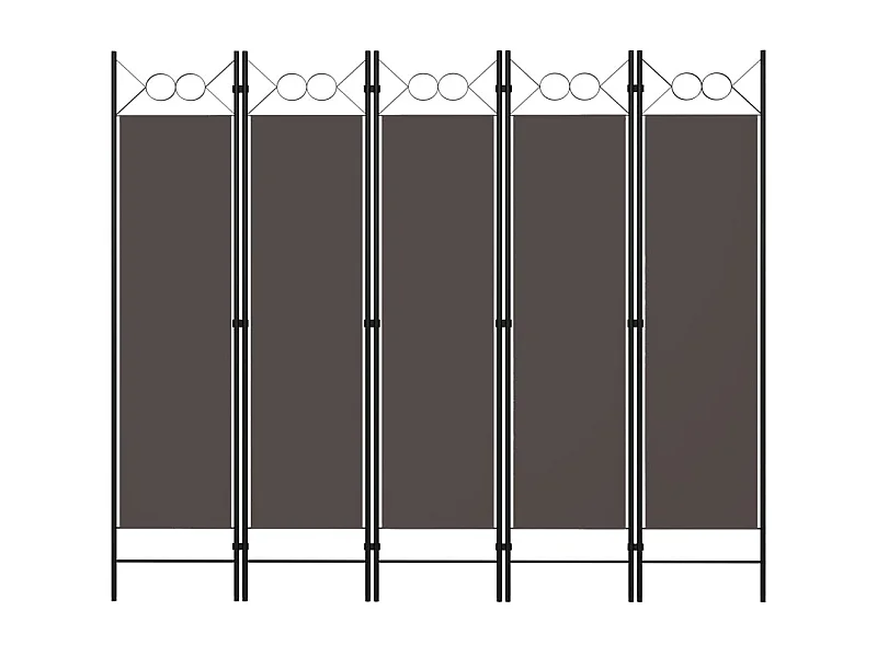 Parete divisoria 5 pannelli Antracite 200x180 cm