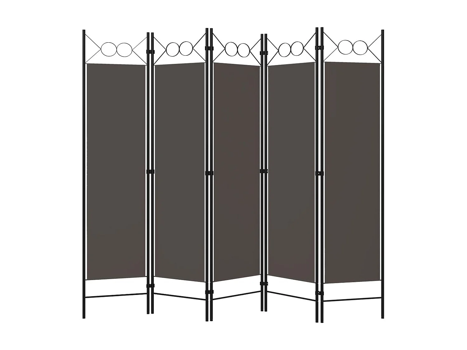Parete divisoria 5 pannelli Antracite 200x180 cm