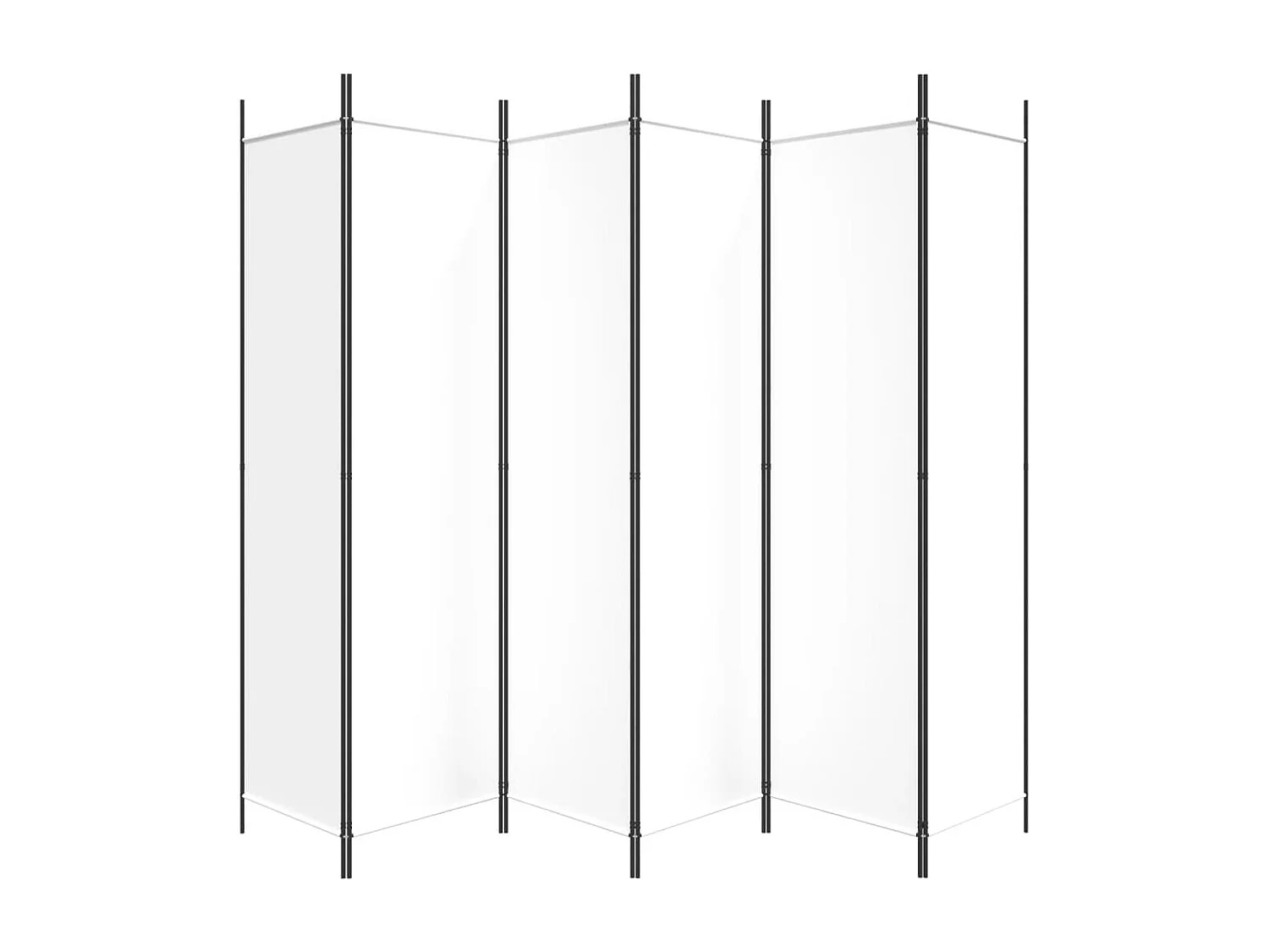 Tabique 6 paneles Blanco 300x200 cm Tela