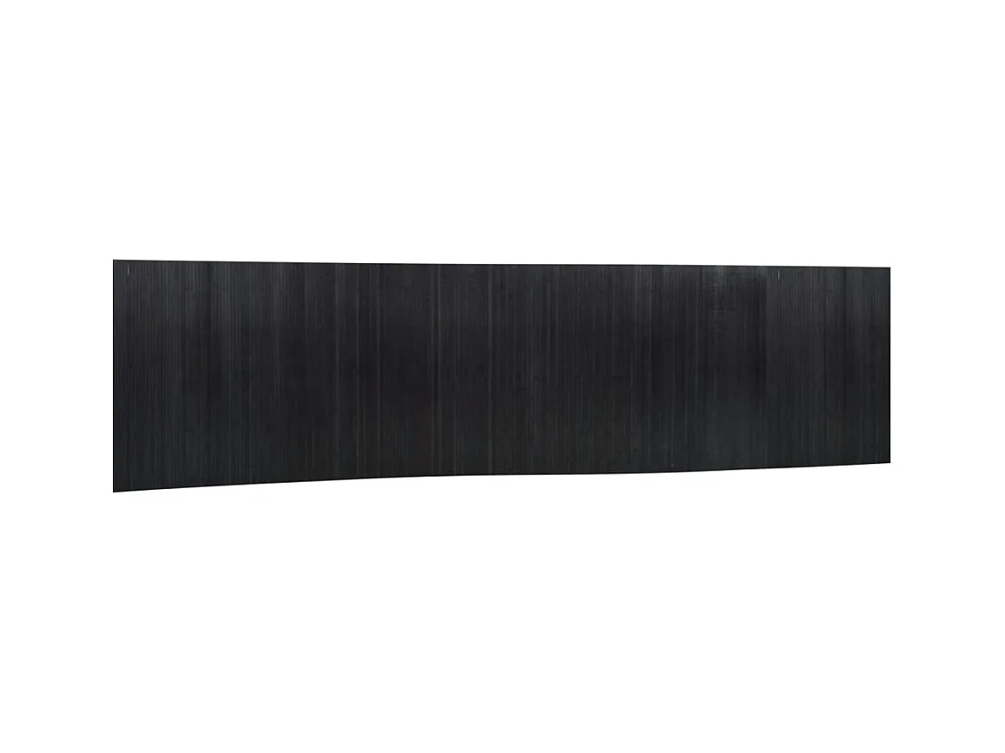 Cloison de séparation noir 165x800 cm bambou