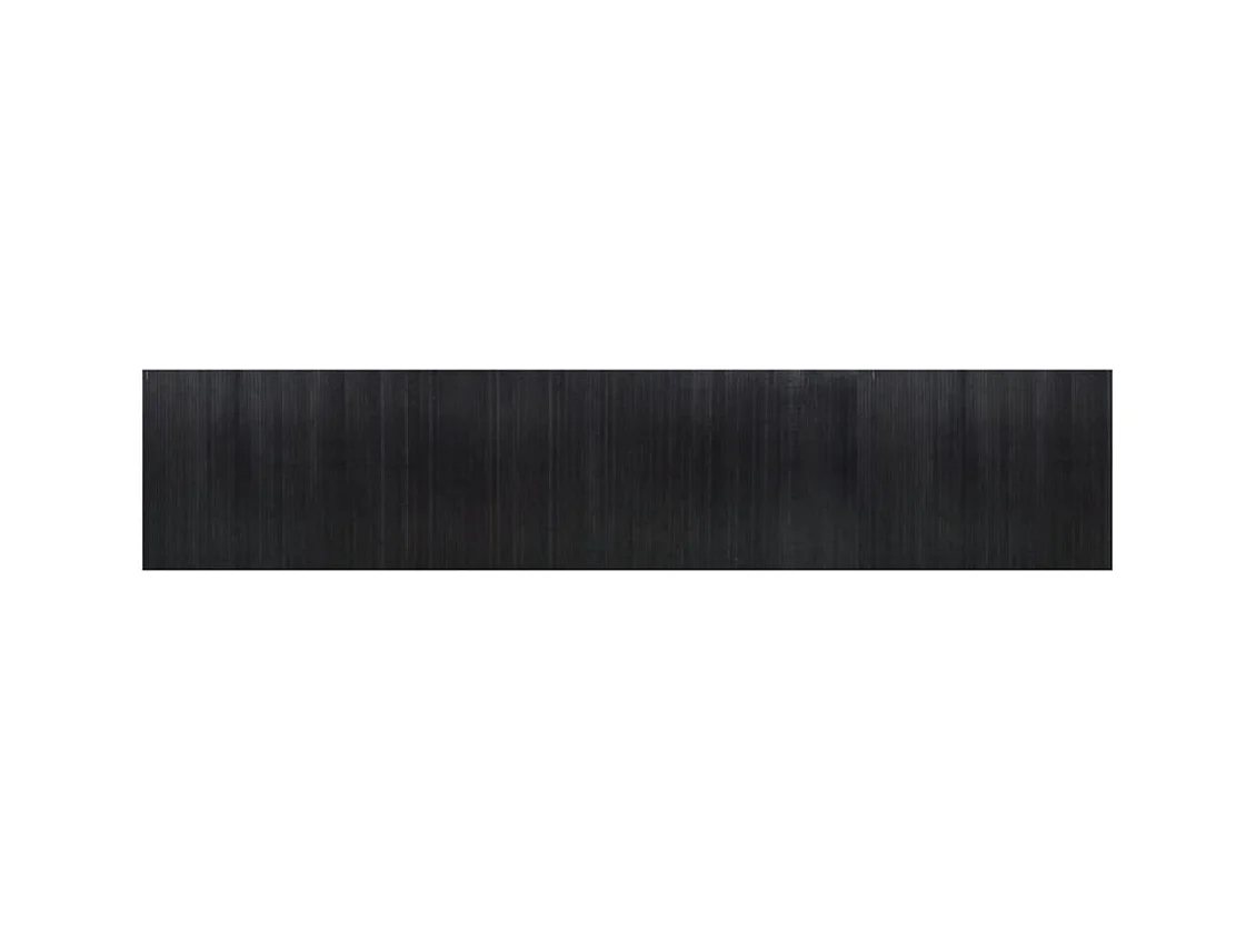 Cloison de séparation noir 165x800 cm bambou