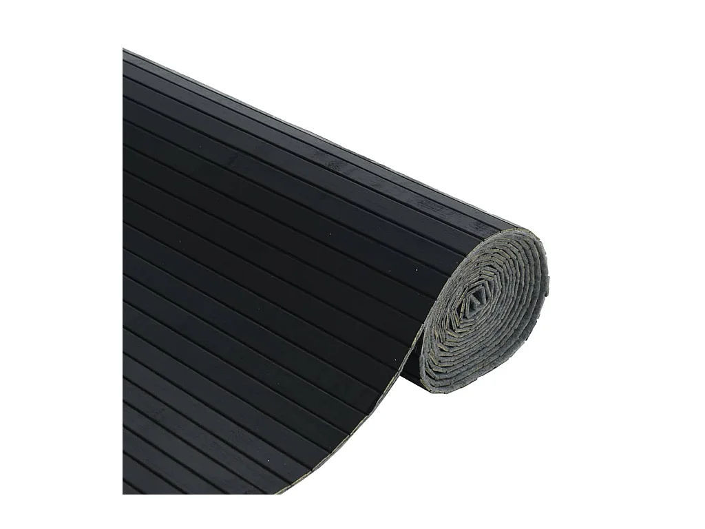Cloison de séparation noir 165x800 cm bambou