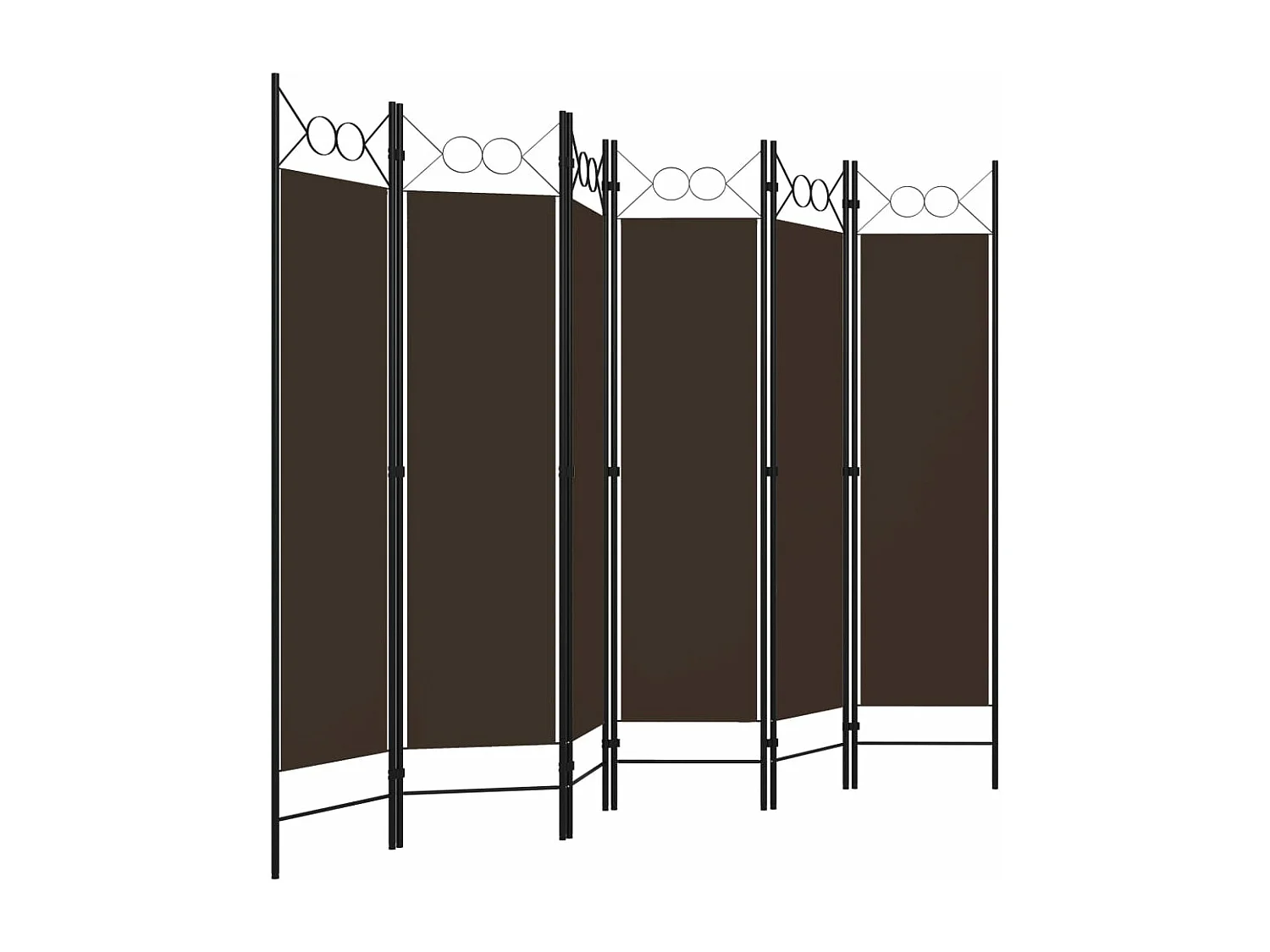 Cloison de séparation 6 panneaux Marron 240x180 cm