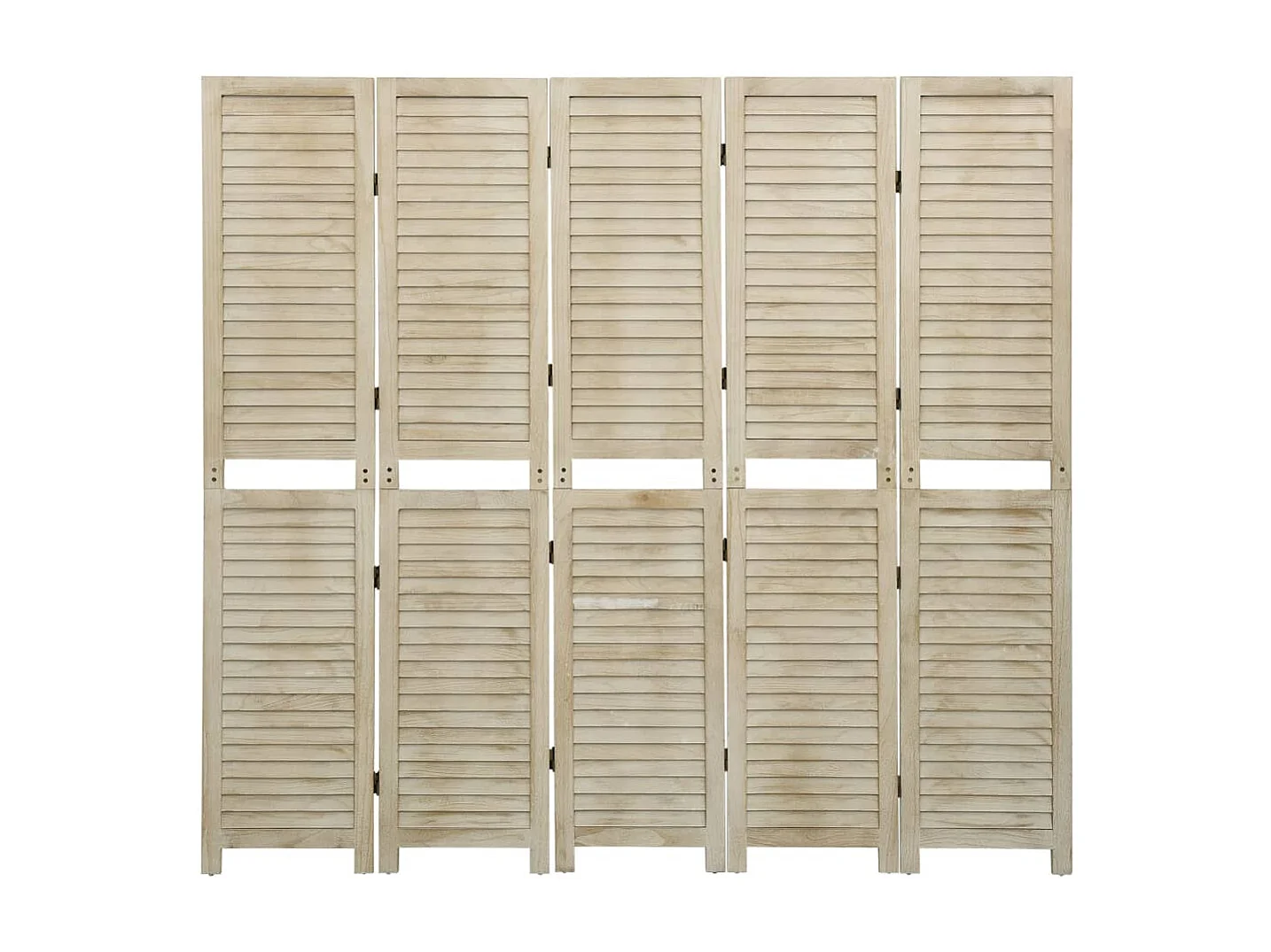 Trennwand 5 Paneele 175x165 cm Paulownia-Holz