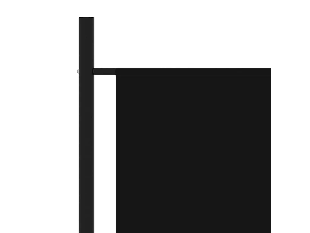 Parede divisória 3 painéis Preto 260x180 cm