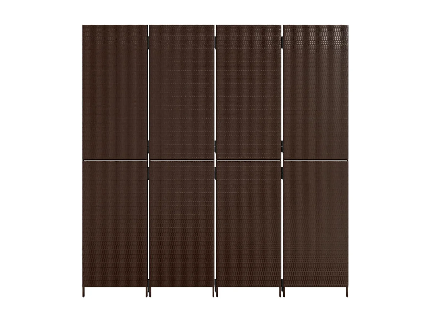 Tabique de resina tejida marrón de 4 paneles