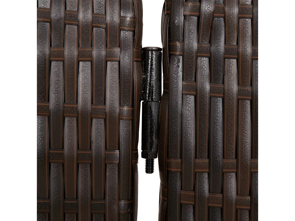 Tabique de resina tejida marrón de 4 paneles