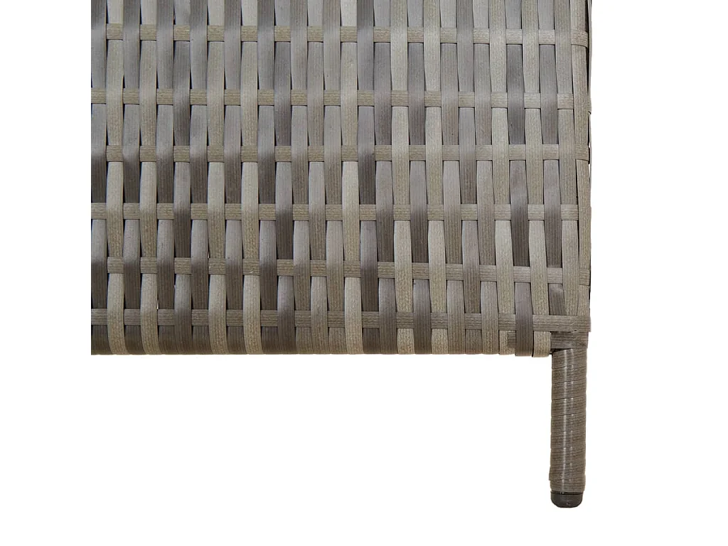 Tabique de resina tejida gris de 6 paneles