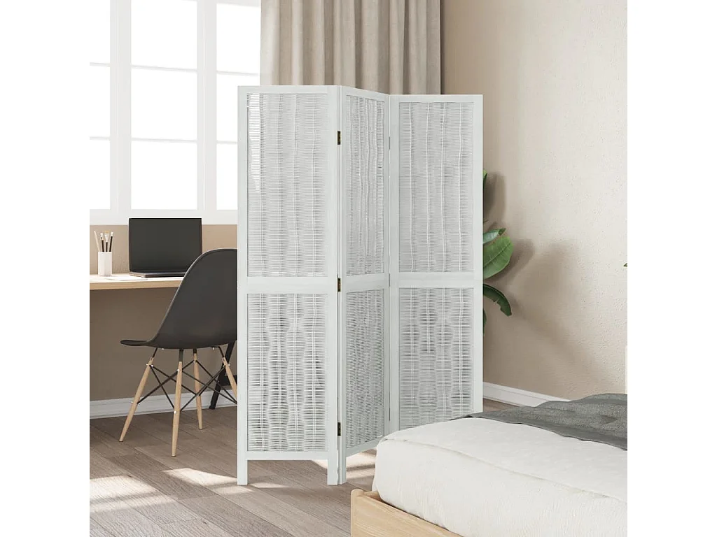 Tabique 3 paneles madera maciza de paulonia blanca