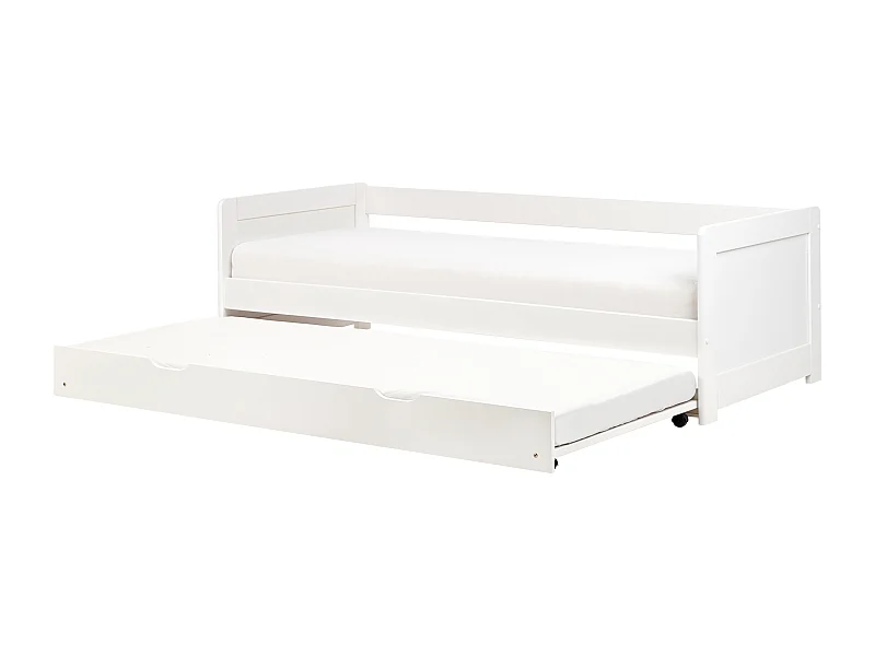 Cama nido Madera de pino GRAVELINES 90 x 200 cm Blanco