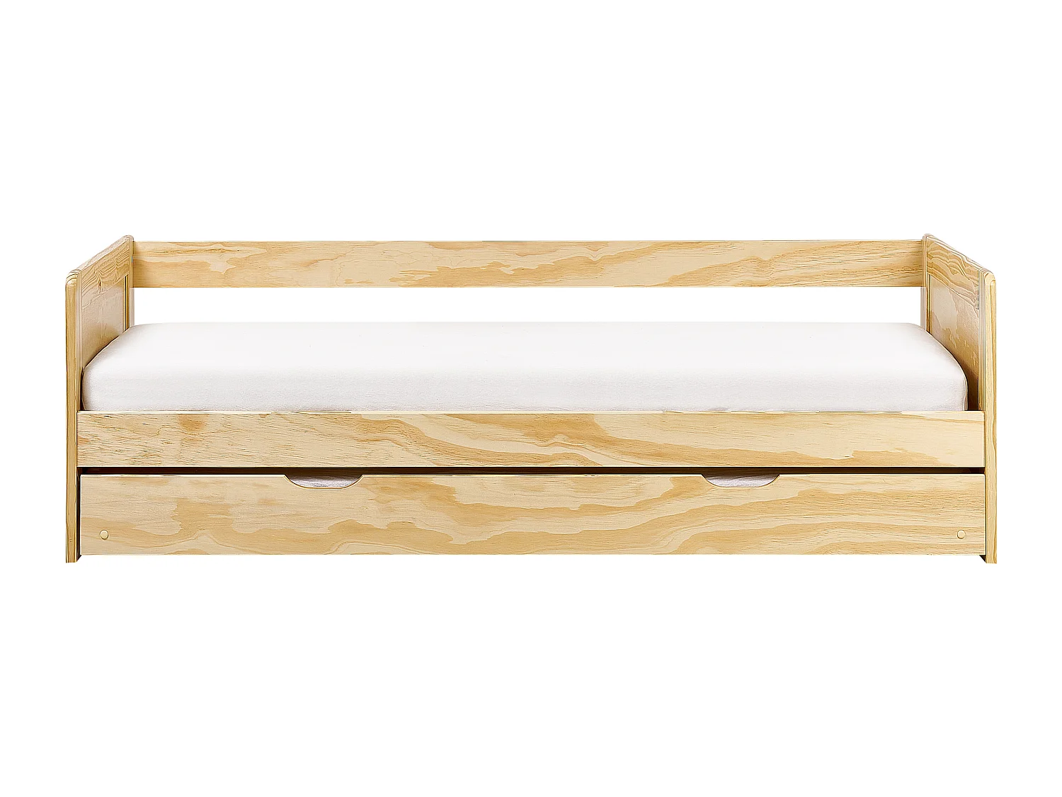 Łóżko wysuwane Drewno sosnowe GRAVELINES 90 x 200 cm Jasnobrązowy