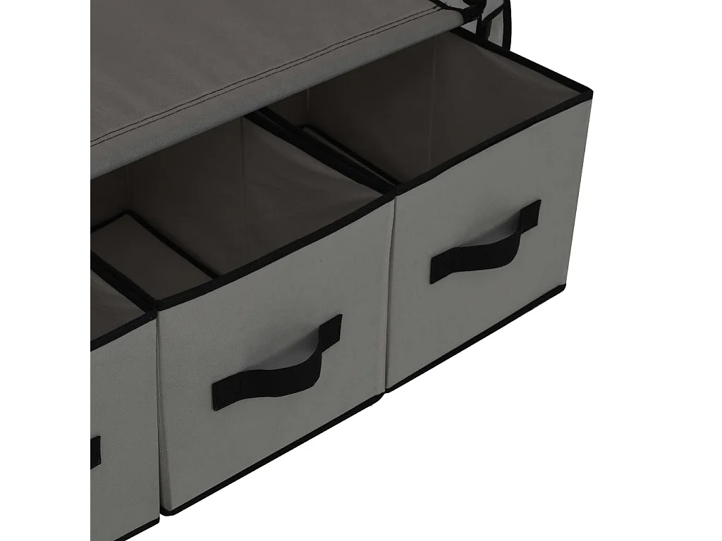 Armadio in tessuto grigio 87 x 49 x 159 cm