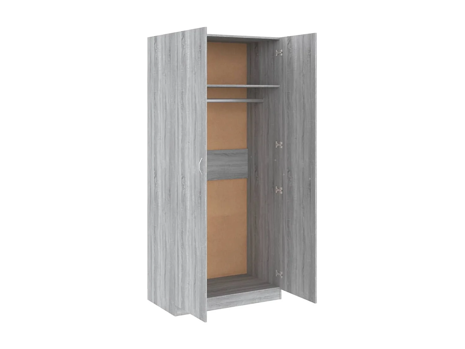 Armario Sonoma gris 90x52x200 cm Madera contrachapada