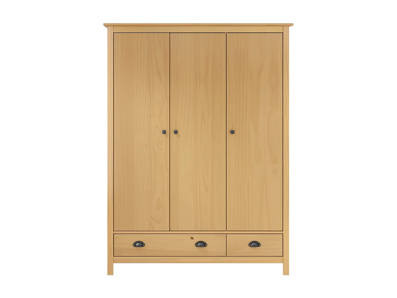 Garde-robe à 3 portes Hill 127x50x170 cm Pin solide