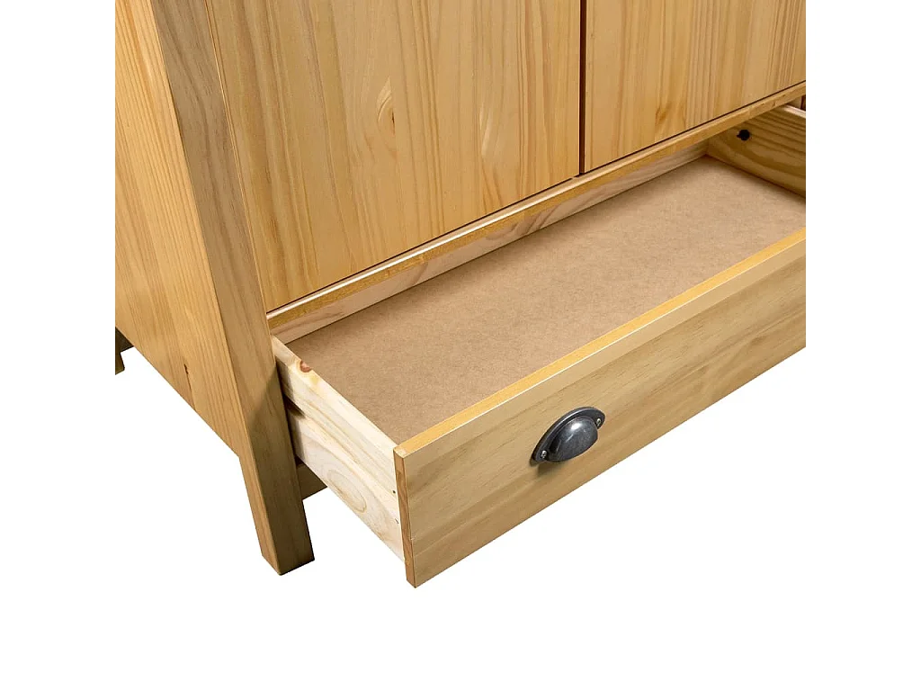 Garde-robe à 3 portes Hill 127x50x170 cm Pin solide