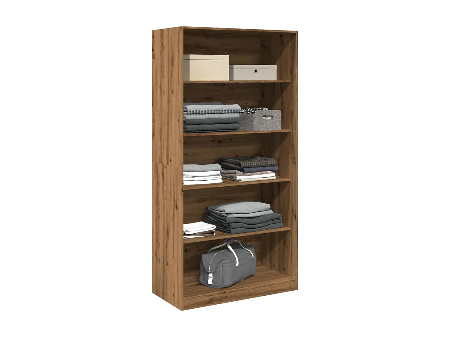 Handgefertigter Kleiderschrank aus Eichenholz, 100 x 50 x 200 cm, Holzwerkstoff