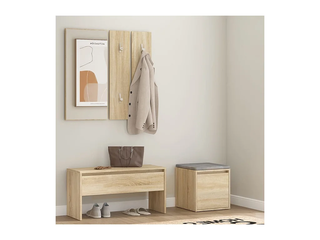 Halmeubelset Sonoma eiken parket