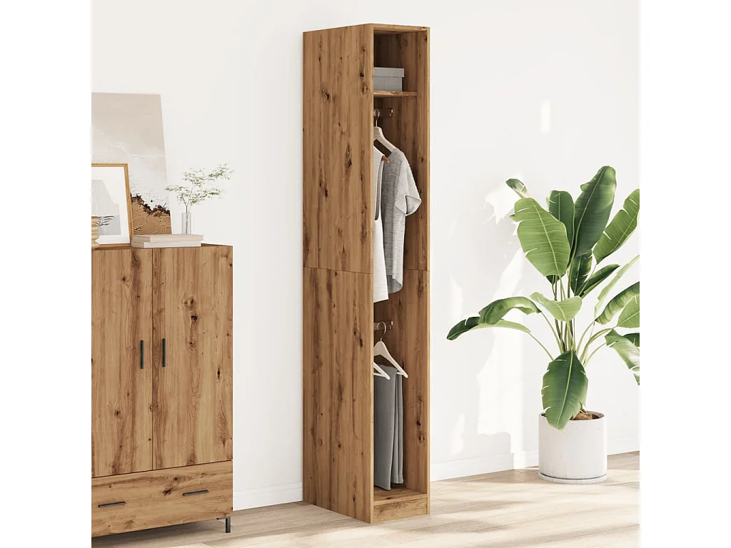 Armario artesanal de roble 30x50x200 cm de madera contrachapada