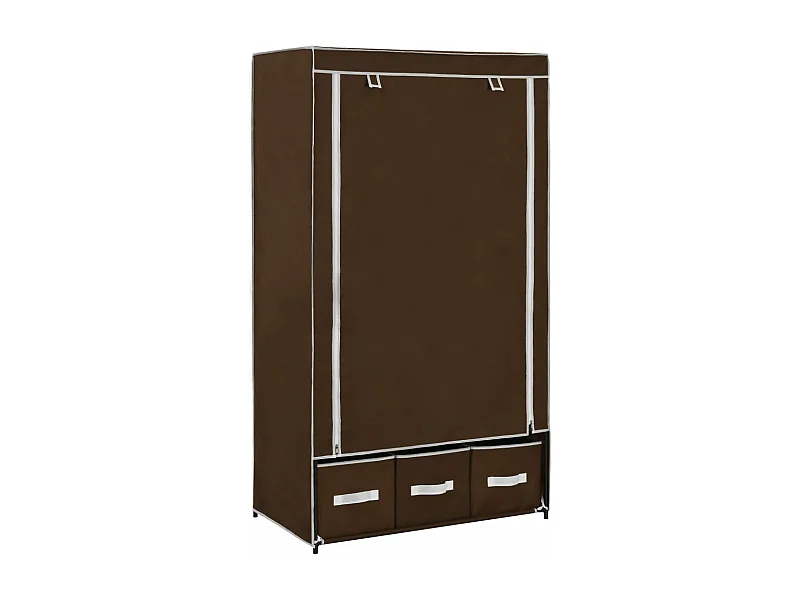 Kleiderschrank Braun 87x49x159 cm Stoff