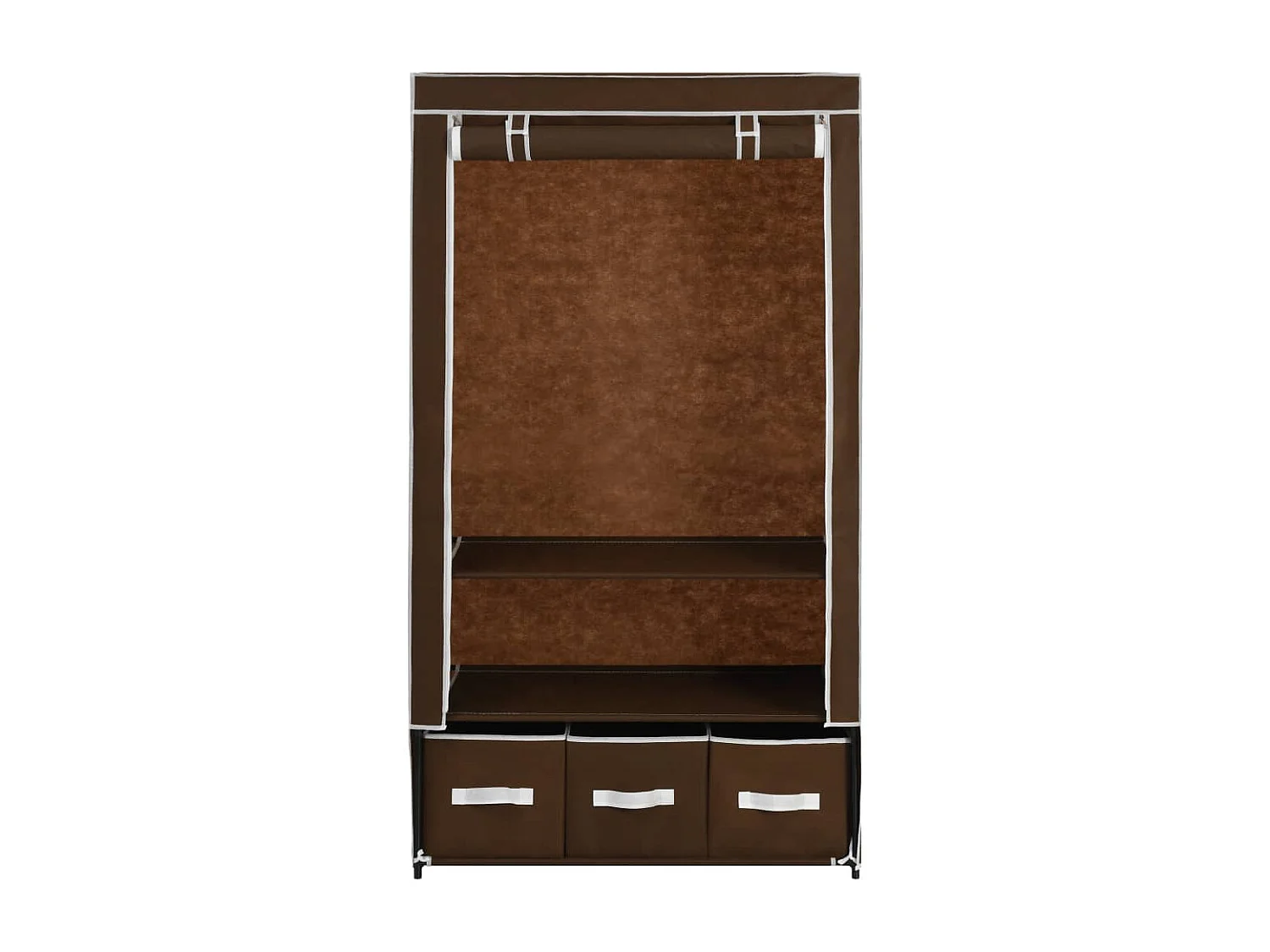 Kleiderschrank Braun 87x49x159 cm Stoff
