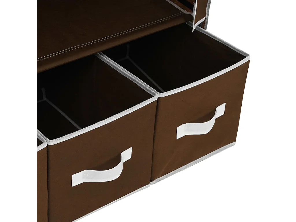 Garde-robe Marron 87x49x159 cm Tissu