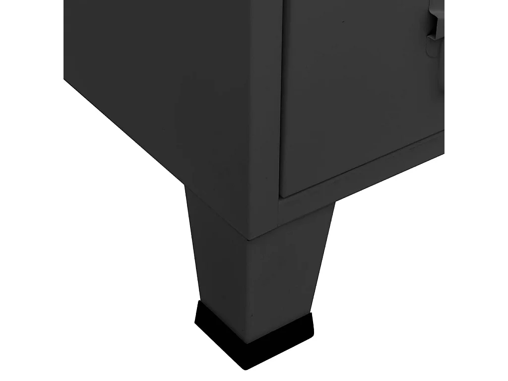 Industrieller Kleiderschrank Anthrazit 67x35x107 cm Stahl