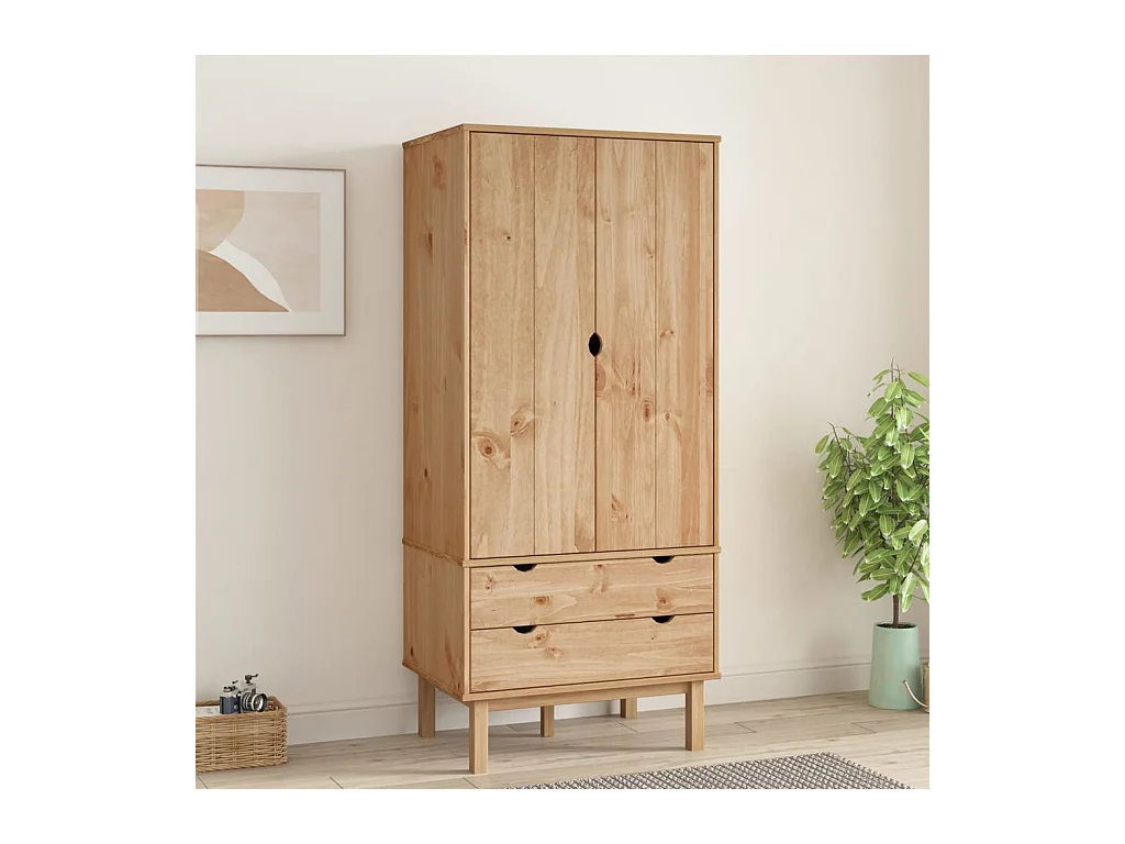 Garde-robe OTTA 76,5x53x172 cm Bois massif de pin