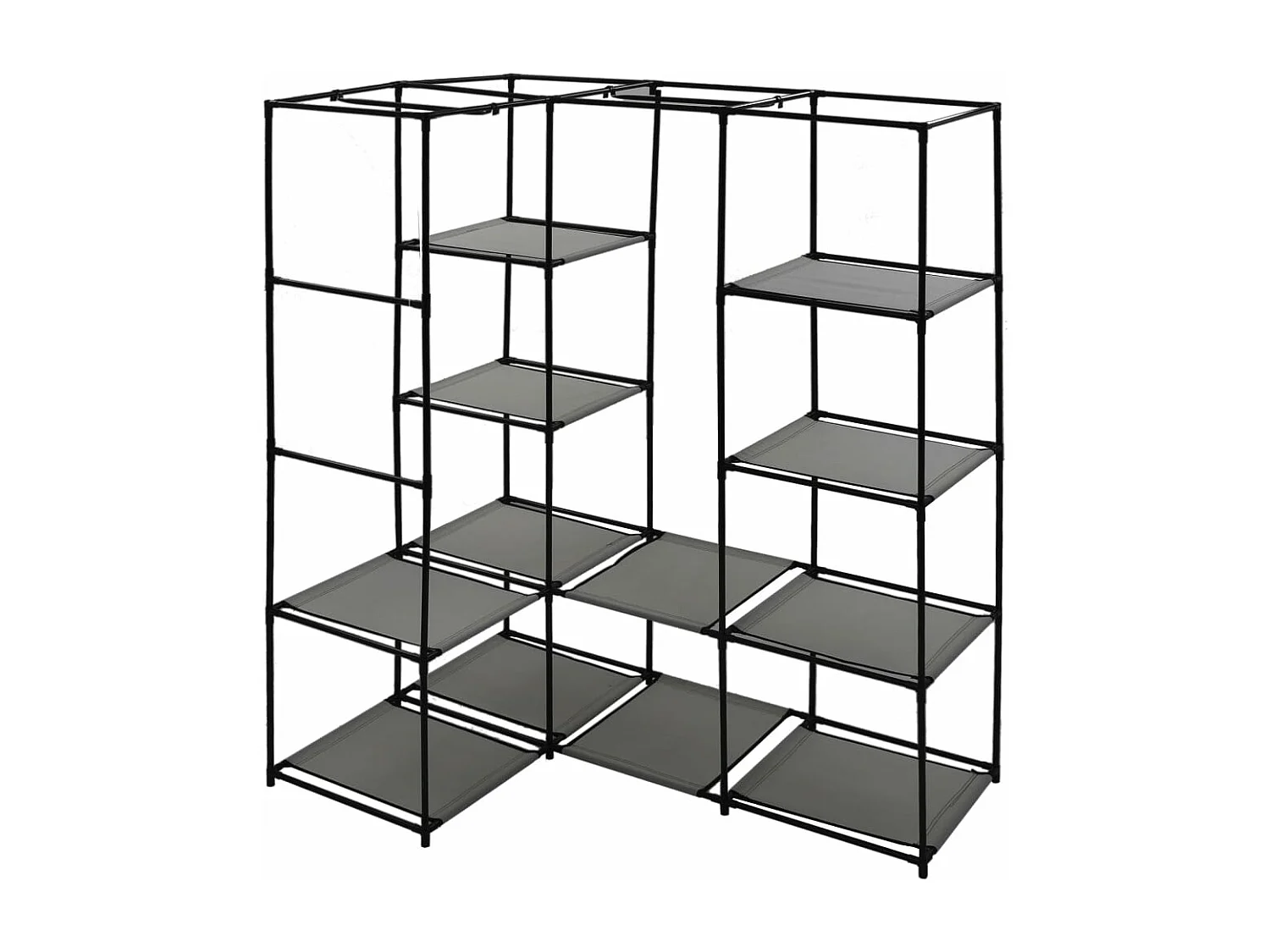 Armadio ad angolo Grigio 130 x 87 x 169 cm