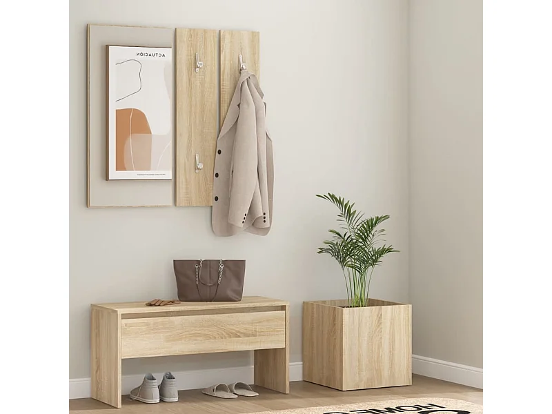 Conjunto de móveis de corredor Sonoma Oak Engineered Wood