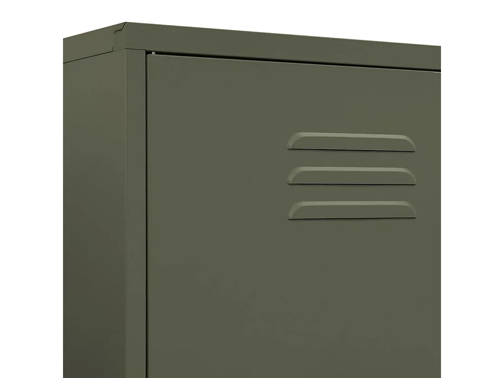 Garde-robe Vert olive 90x50x180 cm Acier