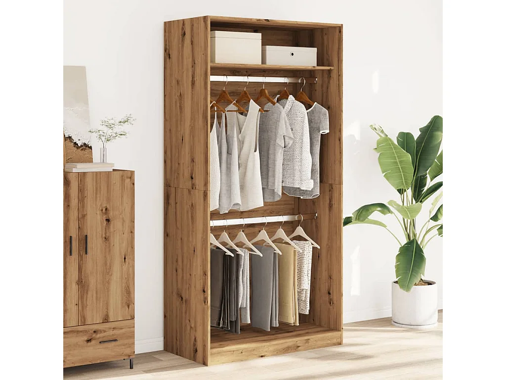 Armario artesanal de roble 100x50x200 cm de madera contrachapada