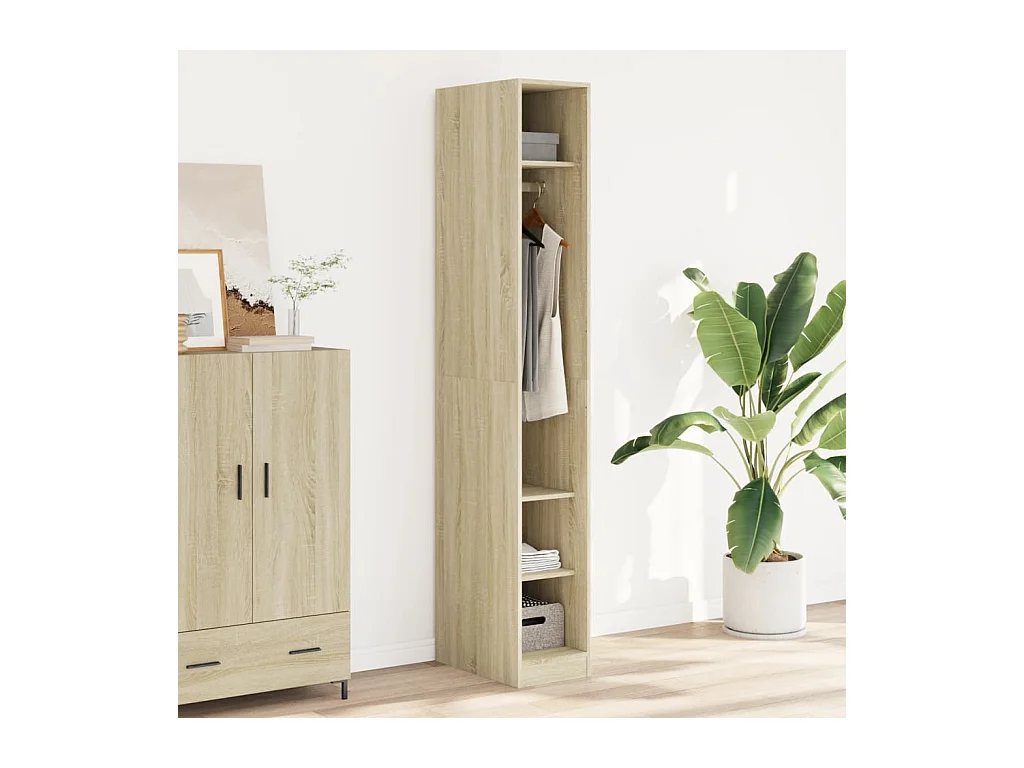 Garde-robe chêne sonoma 30x50x200 cm bois d'ingénierie