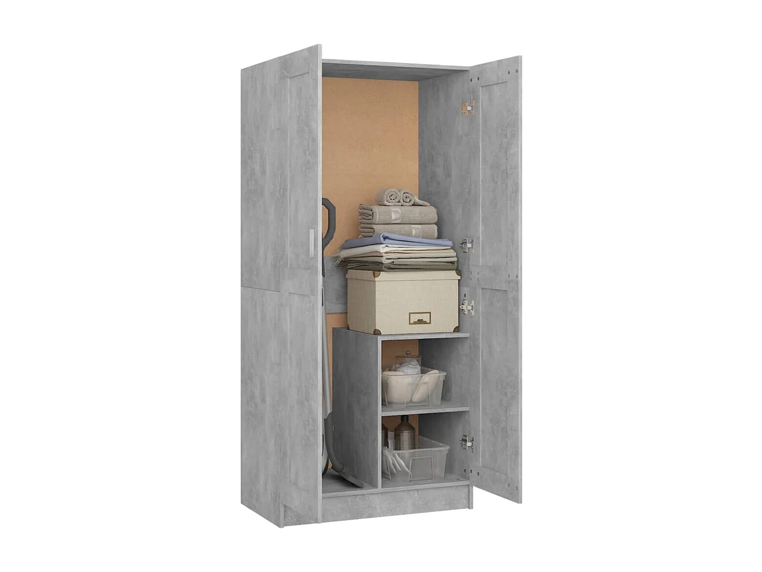 Armadio Grigio cemento 82,5x51,5x180 cm Truciolato