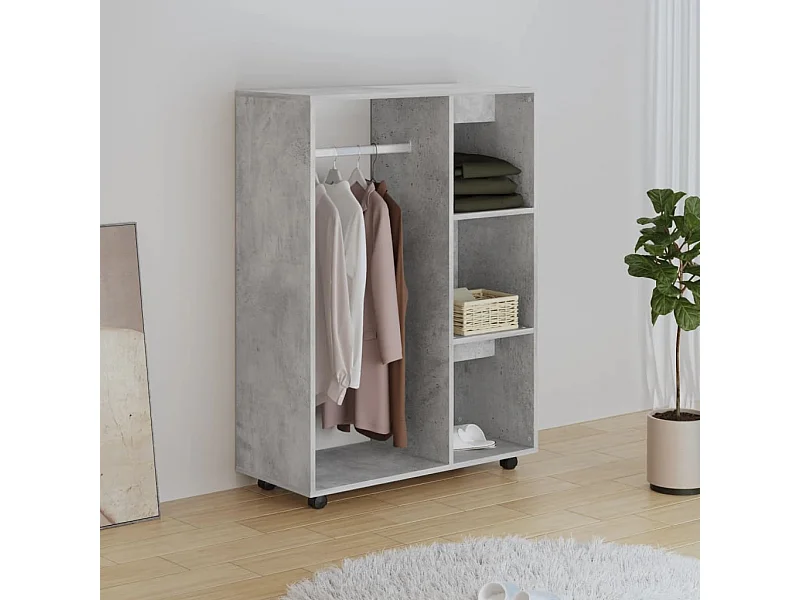 Armario Gris hormigón 80x40x110 cm Madera contrachapada