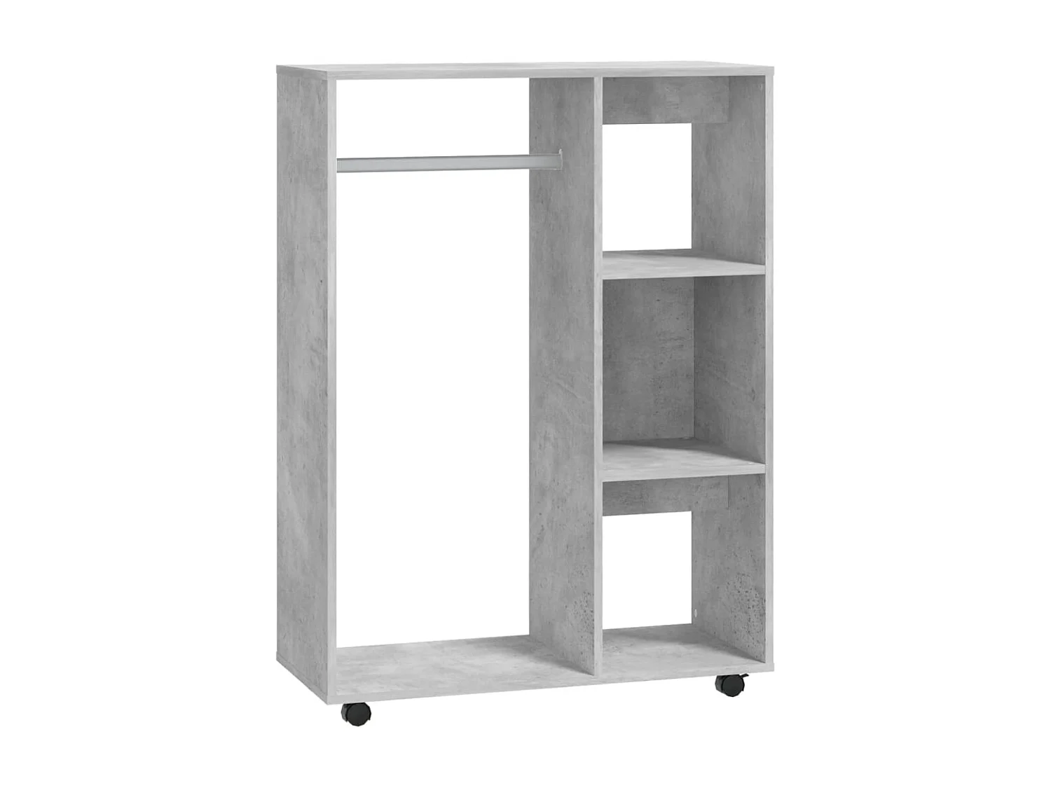 Garde-robe Gris béton 80x40x110 cm Bois d’ingénierie