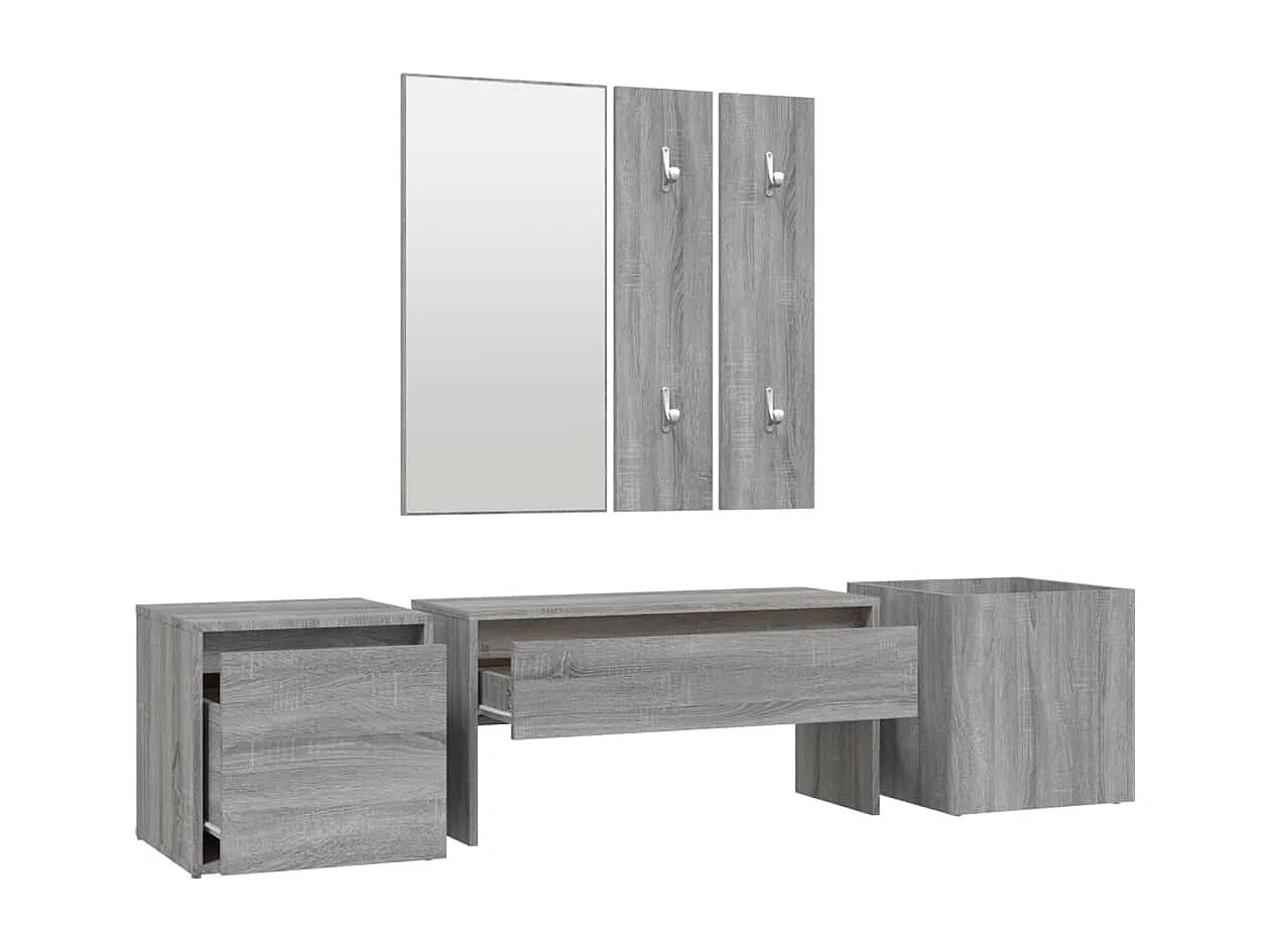 Sonoma Graues Flurmöbel-Set aus Holzwerkstoff