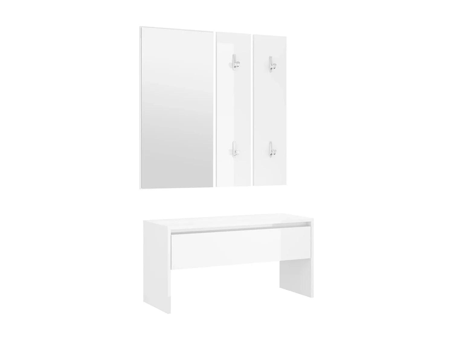 Ensemble de meubles de couloir Blanc Bois d'ingénierie