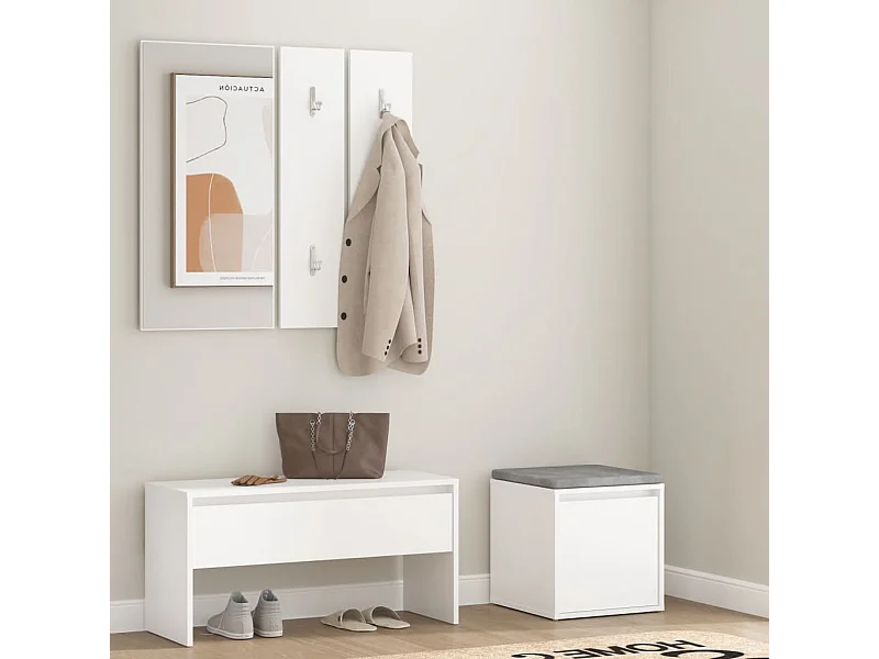 Ensemble de meubles de couloir Blanc Bois d'ingénierie