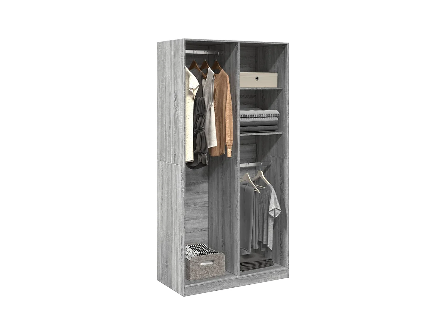 Armadio Sonoma grigio 100x50x200 cm in derivati del legno