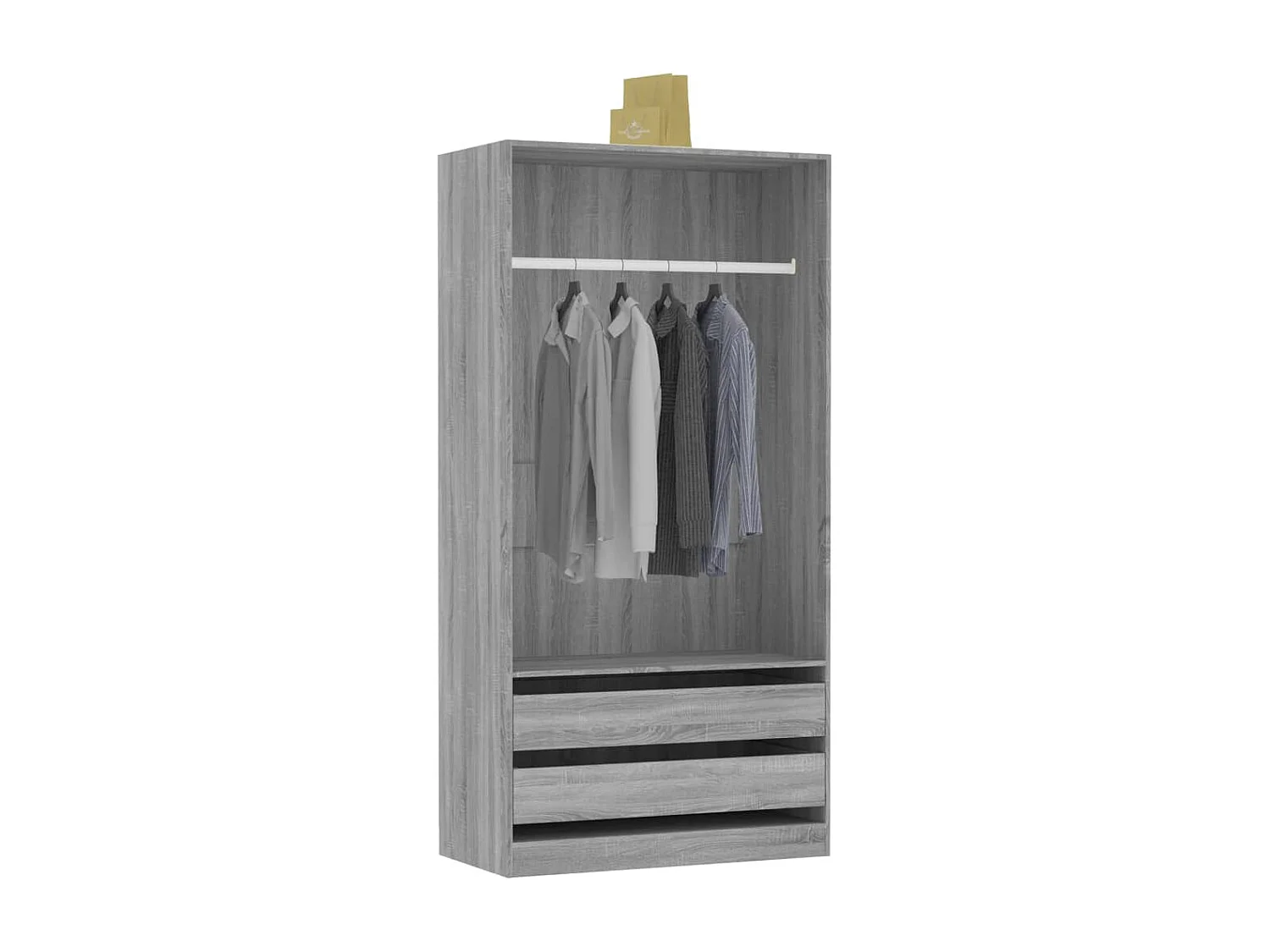 Armadio Sonoma grigio 100x50x200 cm MDF