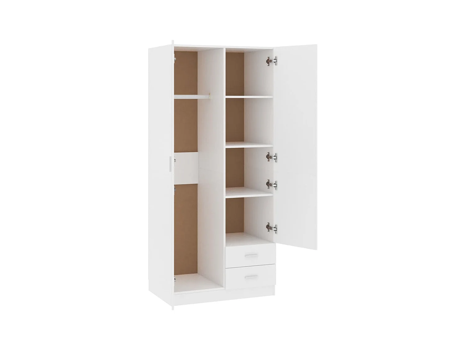 Garde-robe Blanc 80x52x180 cm Bois d’ingénierie